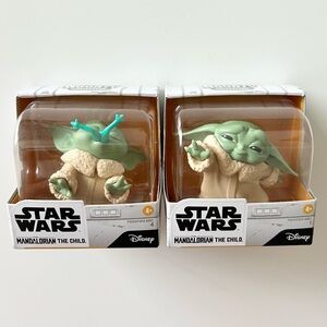 Disney Star Wars Mandalordian The Child Grogu Yoda Action Figure Set Of 2